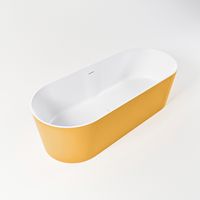Vrijstaand bad Mondiaz Noble | 180x75 cm | Solid surface | Ovaal | Ocher - Talc