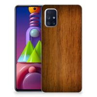 Samsung Galaxy M51 | Bumper Hoesje | Donker Hout