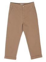 Golden Goose Kids pantalon de jogging en coton stretch - Marron