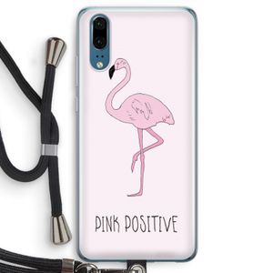 Pink positive: Huawei P20 Transparant Hoesje met koord