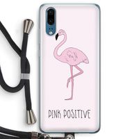 Pink positive: Huawei P20 Transparant Hoesje met koord