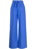 BONDI BORN Portici cotton flared trousers - Bleu