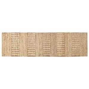 Beliani - KAMBERLI - Laagpolig vloerkleed - Beige - 80 x 300 cm - Jute