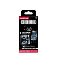 Krijtstift Uni-ball chalk rond 1.8-2.5mm wit 4 stuks