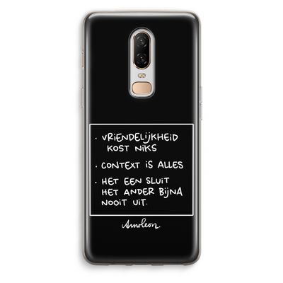 Mijn Motto's: OnePlus 6 Transparant Hoesje