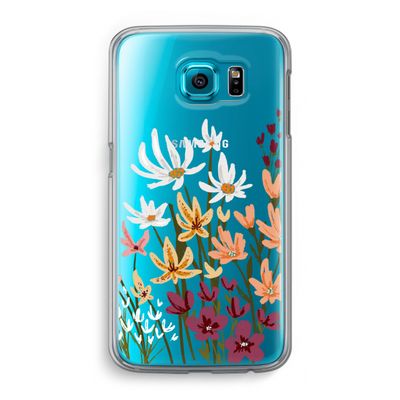Painted wildflowers: Samsung Galaxy S6 Transparant Hoesje