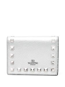 Valentino Garavani portefeuille Rockstud en cuir - Argent