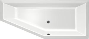 Xenz Society Compact inbouw hoekbad met ligzijde en hoek rechts 170x75cm glans wit acryl