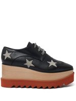 Stella McCartney richelieus Elyse Star à plateforme - Noir - thumbnail