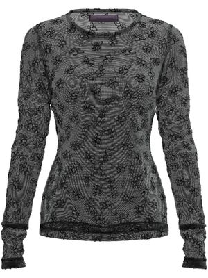 Maccapani t-shirt Skimpy à imprimé monogrammé - Noir