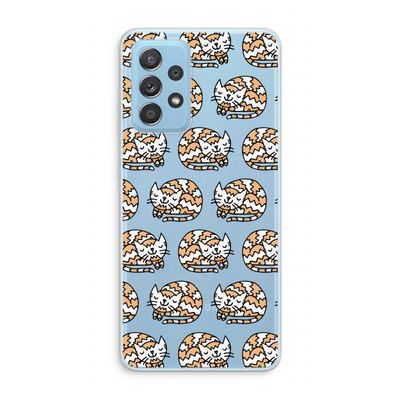 Slapende poes: Samsung Galaxy A73 Transparant Hoesje
