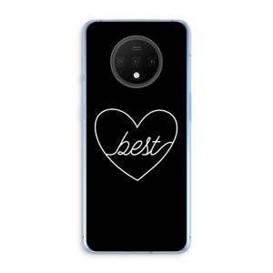 Best heart black: OnePlus 7T Transparant Hoesje