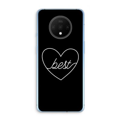 Best heart black: OnePlus 7T Transparant Hoesje