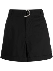 DKNY short en coton à taille ceinturée - Noir