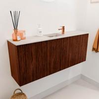 Toiletmeubel Mondiaz Joya Dlux | 100 cm | Meubelkleur Ruby | Faye wastafel Nata Wasbak Midden | 1 kraangat