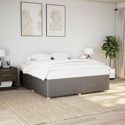 Bedframe zonder matras stof taupe 200x200 cm