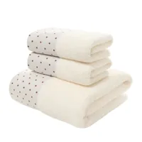 3-delige Luxe Handdoekenset | 100% Gekamd Katoen | Jacquard Geborduurd