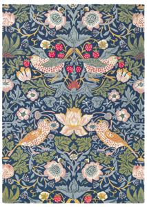 Morris & Co - Strawberry Thief indigo 27708 - 140x200 cm Vloerkleed