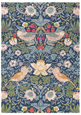 Morris & Co - Strawberry Thief indigo 27708 - 170x240 cm Vloerkleed