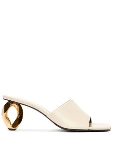 JW Anderson sandales en cuir à talon en chaîne - Tons neutres