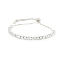 Kalli Armband met Stras Steentjes 3 mm Zilver