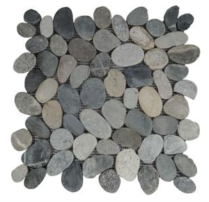 Stabigo Pebble S sliced tumb honed greeny swarthy 30x30 cm