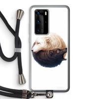 Yin Yang Wolves: Huawei P40 Pro Transparant Hoesje met koord