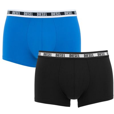 Diesel Boxershorts 55-D microfiber zwart-blauw 2-pack