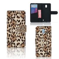 Nokia 1 Plus | Telefoonhoesje | Met pasjeshouder | Leopard