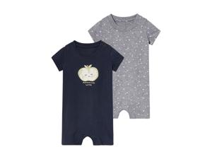 lupilu Baby jongens pyjama kort (62/68, Grijs/donkerblauw)