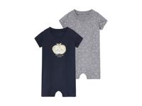 lupilu Baby jongens pyjama kort (50/56, Grijs/donkerblauw)