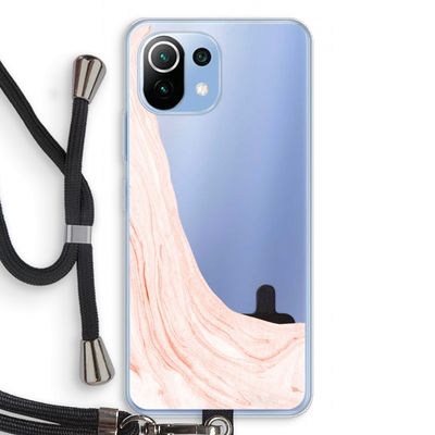 Peach bath: Xiaomi Mi 11 Lite Transparant Hoesje met koord