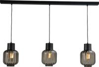 Masterlight EetkamerlampLett lll 28 3-lichts met smoke glazen - 2161-05-05-20-130-3