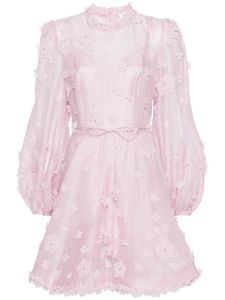 ZIMMERMANN robe courte Matchmaker Lift Off - Rose