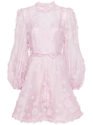 ZIMMERMANN robe courte Matchmaker Lift Off - Rose