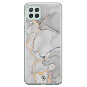 Samsung Galaxy A22 4G siliconen hoesje - Marmer grijs