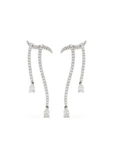 Stefere boucles d'oreilles pendantes en or blanc 18ct - Argent