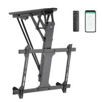 Maclean elektrische plafondbeugel voor TV, TUYA steun, max VESA 600x400, voor schuine wanden, afstandsbediening, 32"-70", 35kg, MC-880T