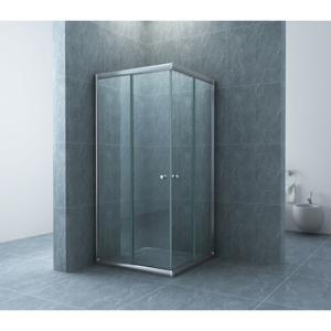 Xellanz Eco Hoekinstap Douchecabine met 2 Schuifdeuren - 800x800x1900x5mm - Helder Glas/Chroom