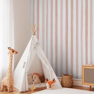 Behang Delicate Stripes Rol Perzik
