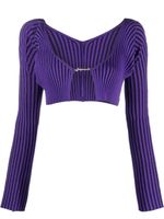 Jacquemus cardigan La Maille Pralù à coupe crop - Violet