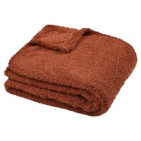 Stof Textiles Plaid/bankdeken Montreal - terracotta - 180 x 220 cm - polyester - 2 persoons Stof Textiles Plaid/bankdeken Montreal - terracotta - 180 x 220 cm - polyester - 2 persoons