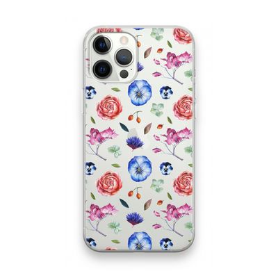 Bloemetjes: iPhone 12 Pro Max Transparant Hoesje
