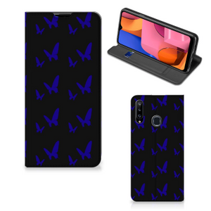 Samsung Galaxy A20s Hoesje met Magneet Vlinder Patroon