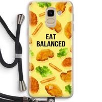 Eat Balanced: Samsung Galaxy J6 (2018) Transparant Hoesje met koord