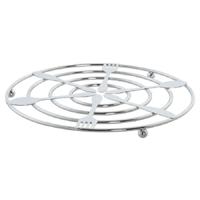 Items Pannenonderzetter - zilverkleurig - metaal - 20 cm - rond