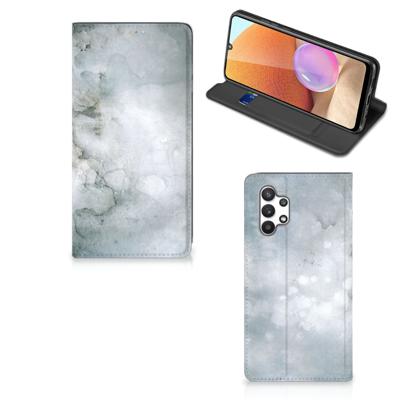 Bookcase Samsung Galaxy A32 4G | A32 5G Enterprise Editie Painting Grey Bookcase Samsung Galaxy A32 4G | A32 5G Enterprise Editie Painting Grey