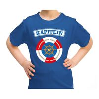 Kapitein carnaval verkleed shirt blauw voor kids XL (158-164)  -