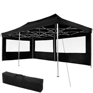 tectake - Partytent Viola 3x6 m met 2 zijdelen zwart - 403159