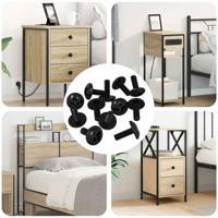 VidaXL Sleeve schroeven 12 pcs zwart m4 x 10 mm ijzer